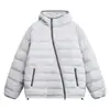 Chaqueta de Algodón con Capucha y Cremallera Asimétrica de Marca Japonesa de Moda para Hombre, Cremallera de Bloque de Color, Hombros Caídos Sueltos, Ropa de Abrigo Gruesa Cálida de Invierno