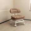 Taburete con Ruedas y Respaldo para Uso en Casa, Taburete para Sofá, Taburete Móvil y Giratorio para Niños Pequeños, Silla Taburete Pequeña con Forma de Nube