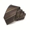 Gravata Masculina Transfronteiriça 7cm Cor Sólida Gravata Amarrada à Mão Gravata Jacquard de Poliéster Masculina Logotipo Gravata de Alta Qualidade para Homens