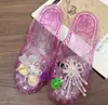 Chinelos Fechados da Moda Estilo Coreano para Exterior, Sapatos de Gelatina Coreanos, Sapatos Baixos Fechados Femininos, Sapatos Transparentes com Acessórios Florais, Sapatos de Praia
