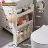 Prateleira de armazenamento atrás da porta banheiro vaso sanitário prateleira de armazenamento para espaços estreitos armário de fenda doméstico de piso com rodas armário estreito