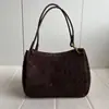 Bolsa de Tote Paracaídas de Cuero Genuino Transfronteriza 2025 para Mujer, Bolso Bandolera Tejido, Bolsa Cesta de Verduras Grande para Viaje