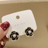 Elegantes Aretes de Camelia, Estilo Popular, Aretes Suaves y Lujosos, Estilo Retro de Pequeña Fragancia, Aretes Niche de Moda