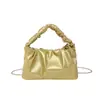 Bolsa Nuvem Bolsa Feminina 2025 Verão Novo Design Casual Plissada Bolsa de Axila Textura de Rosto Macio Bolsa de Ombro Transversal
