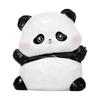 Pequeños adornos de resina con forma de panda gordo, imitación de madera, para decorar el escritorio de un coche.