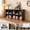 Estantería de Madera Maciza de Pie Apoyada en la Pared Estantería para Libros Infantiles Gabinete de Almacenamiento y Exhibición para Sala de Estar Gabinete Combinado de Cuadrícula para Jardín de Infancia Gabinete Bajo