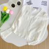Camisa de Aire Acondicionado para Niñas Cárdigan de Punto para Bebé Niñas Ropa Infantil Protectora del Sol para Niños Abrigo Fino Suave y Ceroso para Niña