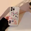 Funda de teléfono móvil gato de color para apple 15/14ProMax iPhone11/12/13 suave xr mujer 7/8plus