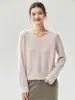 Outono de 2026 Novo Suéter de Gola V Feminino Solto Cor Sólida Estilo Preguiçoso Leve Tricô Sweater Jaqueta