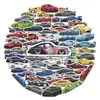 70 Piezas de Pegatinas Culturales y Creativas de Coches Deportivos para Agendas, Fundas de Teléfono, Maletas, Cuadernos, Pegatinas Decorativas Impermeables al por Mayor