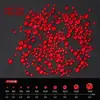 Rhinestones Redondos Pequeños de Fondo Plano Rojos, Diamantes Rojos Brillantes, Rhinestones de Cristal de Vidrio Super Brillantes, Rhinestones Grandes en Forma de Abanico, Decoraciones de Rhinestones para Uñas