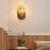 Suministro Transfronterizo de Lámparas de Pared de Cristal para Cubitos de Hielo Estilo Nórdico Simple Madera Maciza Dormitorio Mesita de Noche Pasillo Lámparas de Ambiente Fabricantes Venta al por Mayor