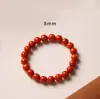 Pulsera de Ágata Roja del Sur para Mujer, Pulsera de Cuentas de Agata Roja de Yunnan Baoshan Tipo Antiguo de Carne Completa, Jade Rojo Natural, Cuentas de Buda del Año de Nacimiento del Hombre