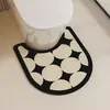 Tapete de Banheiro Macio Absorvente de Água de Terra de Diatomáceas, Tapete de Pé Antiderrapante para Banheiro, Conjunto para Vaso Sanitário, Tapete para Lavatório Doméstico