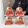 520 Decoración de pastel para el Día de San Valentín corazón amor acrílico inserto pareja confesión pegatina línea cachorro adorno