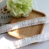 Cuello puño doble capa hongo blanco encaje elástico banda elástica ropa dientes de perro hecho a mano diy decoración