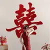 Decoração de Quarto de Casamento com Recorte de Papel de Dragão Vermelho e Fênix Estilo Chinês, Decoração de Casamento, Roupão de Noiva, Adereços para Fotos de Noivado
