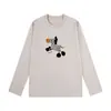 Otoño e Invierno Nuevo Manga Larga Estilo Coreano Camiseta Estampada para Mujer Moderna Versátil Holgada Top Puro Algodón Camiseta Base Ins