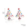 Pendientes de Navidad Europeos y Americanos Set de Pendientes de Navidad Copo de Nieve Campana Pendientes de Navidad Árbol de Navidad Pendientes de Navidad Transfronterizos
