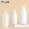 Xumin Disponible en Stock Botella Blanca de Champú de 200ml, Botella de Loción, Botella de Gel de Ducha de 500ml, Botella con Bomba para Gel Antibacterial