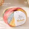 Patrón de nubes pequeñas, hilo de mezcla de seda y mohair, color degradado, hilo de mohair fino para tejer a mano, hilo para chales y suéteres, producto transfronterizo