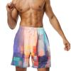Pantalones Cortos Reductores de Edad para Hombre Verano Casual Sueltos Pantalones de Cinco Puntos para Hombre Moda Versátil de Longitud Media Pantalones de Playa Impresión Digital