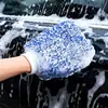 Luvas de limpeza de carro de veludo coral de pelo longo transfronteiriço Luvas de lavagem de carro de microfibra Luvas de lavagem de carro de espuma