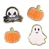 Bordado de logo de computadora calabaza de Halloween fantasma toalla bordado insignia de borde dorado logo accesorios de ropa parche tela bordada pegatinas