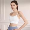 Roupa Íntima Esportiva Beautiful Back de Uma Peça Feminina Modeladora para Uso Externo Fitness Yoga Sutiã Alta Elasticidade Modelador Alça Fina de Ombro Verão