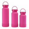 Tetera Espacial Portátil de Acero Inoxidable Transfronteriza Taza Aislada Portátil para Exteriores de Montañismo Taza Deportiva de Gran Capacidad con Fondo de Silicona