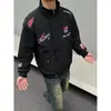 Chaqueta de estilo americano con cuello mao para hombre, primavera y otoño, marca de moda, versátil, corte holgado, prenda exterior casual, de alta gama, elegante y deportiva