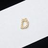 Acessórios de Letra com Diamantes Microfixados Banhados a Ouro Cobre Pingente de Letra Inglesa Pingente de 26 Letras Pequeno Pingente Brincos Colar Material