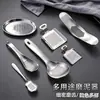 Aço Inoxidável 430 Ralador de Gengibre Pasta de Alho Triturador de Gengibre Conjunto Doméstico de Seis Peças Ferramenta Manual para Suco de Gengibre Pasta de Alho Picar Gengibre