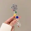 Goma para el Cabello de Alambre de Teléfono de Color Gelatina de Alta Elasticidad para Mujeres, con un Toque de Alta Gama, Estilo Dulce, Cuerda para Cola de Caballo sin Costuras, Accesorio para el Cabello, Goma para el Cabello