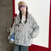 Jaqueta com Capuz Estampada de Desenho para Meninas Primavera e Outono 2026 Nova Média e Grande Infantil Meninas Solta Casual Jaqueta Moletom Outono