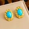 Moda Europea y Americana para Mujer, Pendientes y Collar Set de Accesorios Irregulares de Acero Inoxidable Chapado en Oro Flor Corazón Perla para Viaje