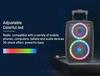 Bocina Bluetooth Portátil de 8 pulgadas con Trolley para Exteriores Luz RGB TWS Acoplamiento Baile Cuadrado Alta Potencia