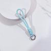 Cordón para teléfono móvil de cuerda de algodón tejido a mano, colgante con cremallera para bolsa de llaves de coche, pulsera de muñeca anti-pérdida, colgante simple