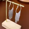 Pendientes Geométricos Redondos de Perla con Diamantes y Aguja Plateada, Pendientes de Lujo Ligero y de Gama Alta para Mujer, Pendientes de Nicho Estilo Francés al por Mayor