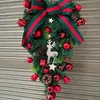 Adornos navideños, corona navideña, adornos colgantes para puerta, colgante de ratán, diseño de escena de hotel y centro comercial, árbol de Navidad