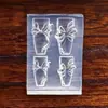 Novo Estilo Quatro Laços Pequenos para Unhas Laços para Nail Art em Relevo Unhas com Decoração Esculpida DIY Silicone de Alta Transparência DIY
