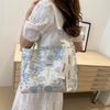 Bolso de mano artístico con personalidad europea y americana para mujer, nuevo bolso de mano de gran capacidad, bolso de hombro moderno para estudiantes, 2024