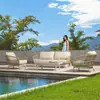 Sofá Externo Escandinavo Uland Corda Trançada Designer Casa Varanda Solário Jardim Móveis Externos Sofá