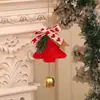 Campana de Navidad Nueva Transfronteriza Colgante de Puerta Campana Roja Cono de Pino Piña de Pino Campana de Viento Colgante para Árbol de Navidad Decoraciones Navideñas