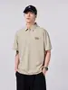 Ropa para Hombre Fengshe / 2026 Nuevo Verano Camisa Polo Estilo Americano de Manga Corta para Hombre Ajuste Holgado Cuello Campana Top de Media Manga