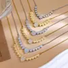 Colar de estrela em formato de coração para mulheres, corrente de gola elegante, pequeno nicho, sensação de alta qualidade, moderno, não enferruja, colar de aço titânio