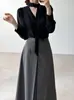 Tallas Actualizadas Top Chic Coreano Estilo Francés con Escote en V y Cinta + Falda Plisada de Cintura Alta Ropa para Mujer