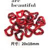 Hebilla de cadena de amor acrílica de 20 x 18 mm, cadena bicolor con diseño de nube, para bolso, llavero, zapatos, accesorios de joyería DIY