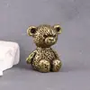 Figura Creativa de Oso de Latón, Decoración Personalizada para Escritorio de Oficina en Casa, Mascota de Té, Adorno de Oso de Cobre, Artesanía Estilo Vintage