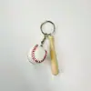 Chaveiro de Baseball Cordão de Contas de Madeira Bolsa Acessórios Pingente Presente Chaveiro de Carro Artesanal Acessórios para Mala